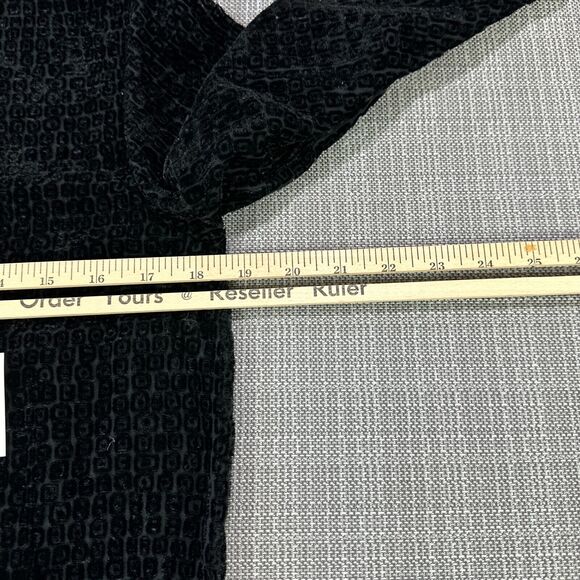 Eileen Fisher Petites Shirt Small PS Black Burnout Velvet Geometric Whimsygoth - Picture 6 of 8